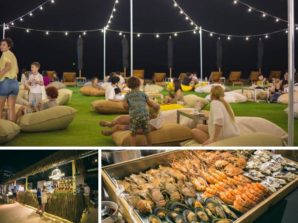 アナアナン リゾート アンド ヴィラズ パタヤ（Ana Anan Resort and Villas Pattaya）のプライベートビーチで食べるシーフード
