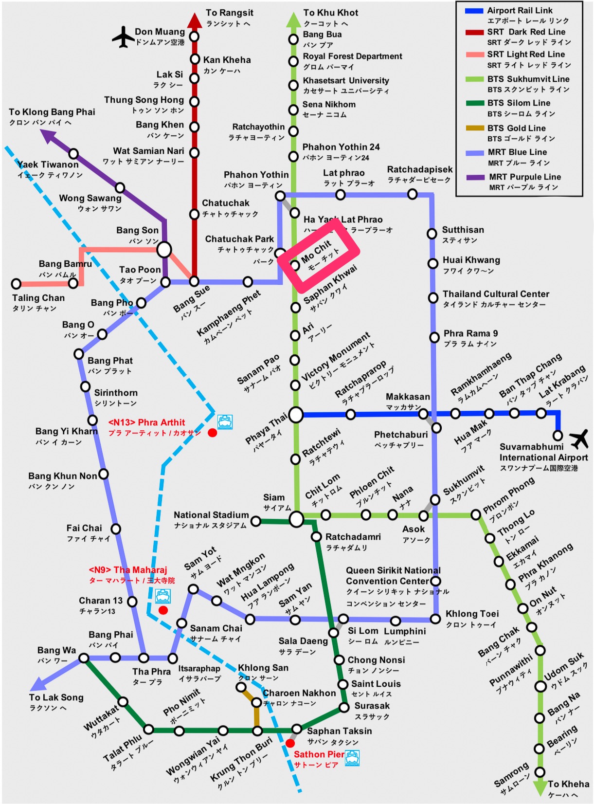 バンコクの路線図