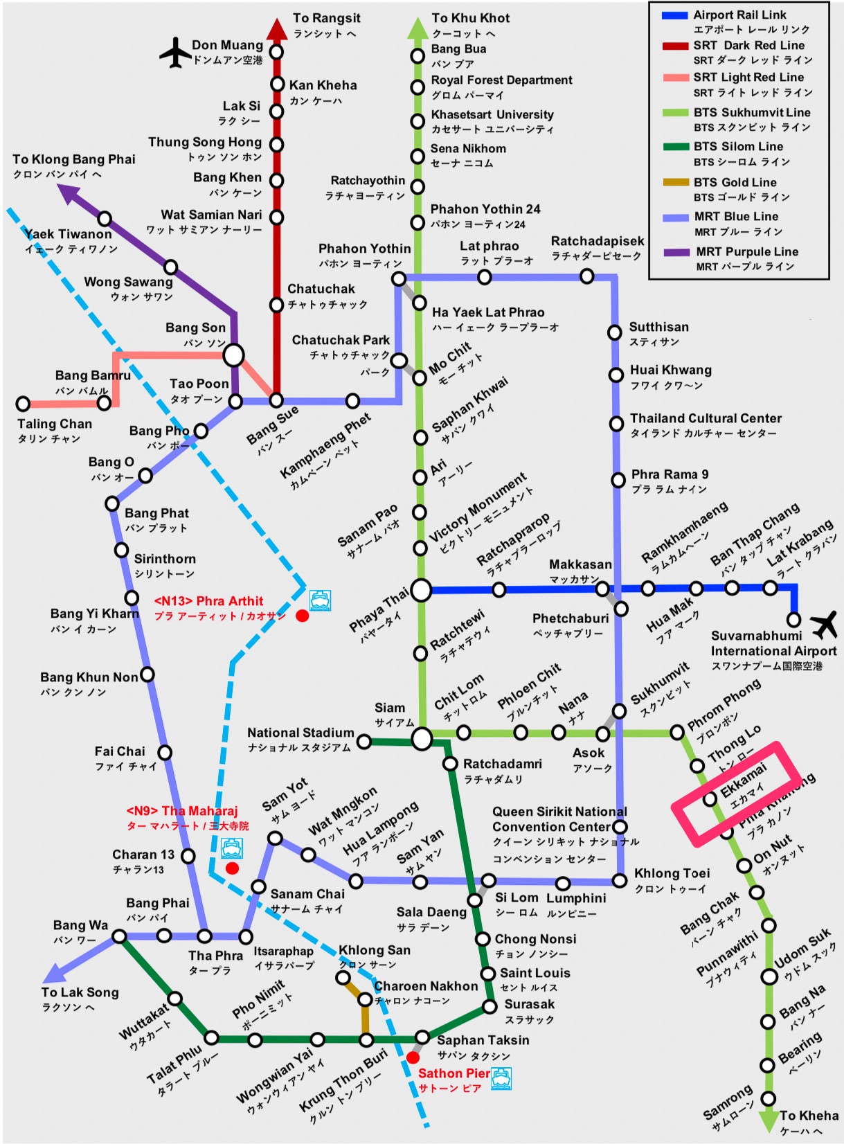 バンコクの路線図