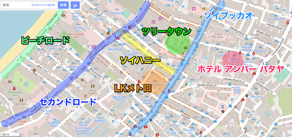 ホテル アンバー パタヤ(Hotel Amber Pattaya)周辺の地図