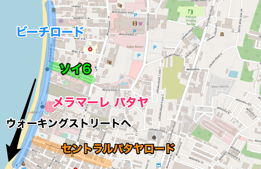 メラ マーレ パタヤ(Mera Mare Pattaya)周辺の地図