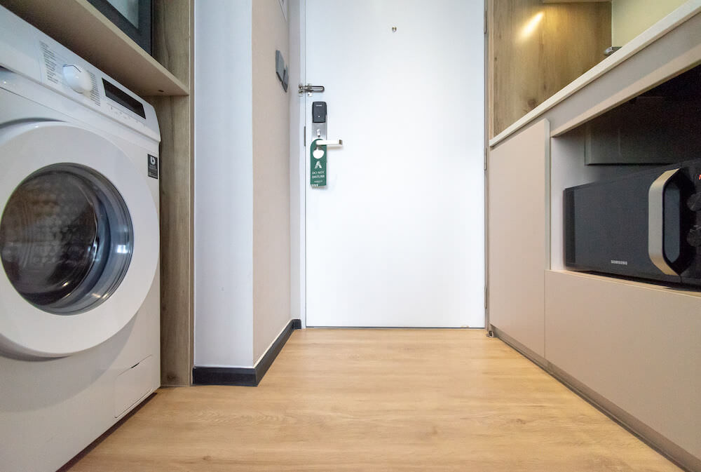 アーバー ホテル アンド レジデンス パタヤ(Arbour Hotel and Residence Pattaya)の客室に完備している洗濯機