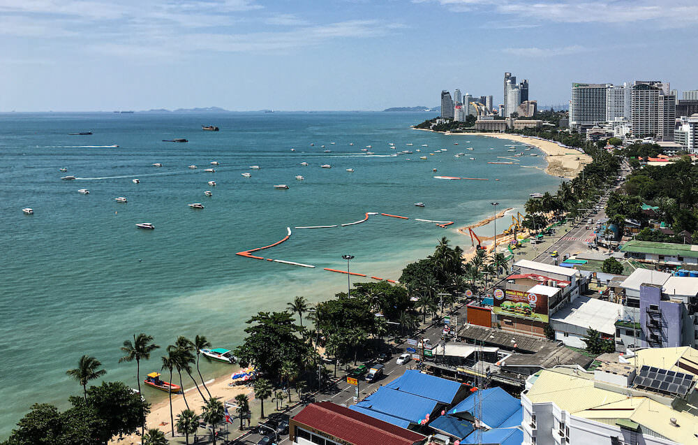 ヒルトンパタヤ(Hilton Pattaya)から望むパタヤビーチのオーシャンビュー