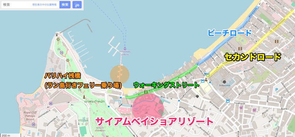 サイアム ベイショア リゾート パタヤ(Siam Bayshore Resort Pattaya)周辺の地図