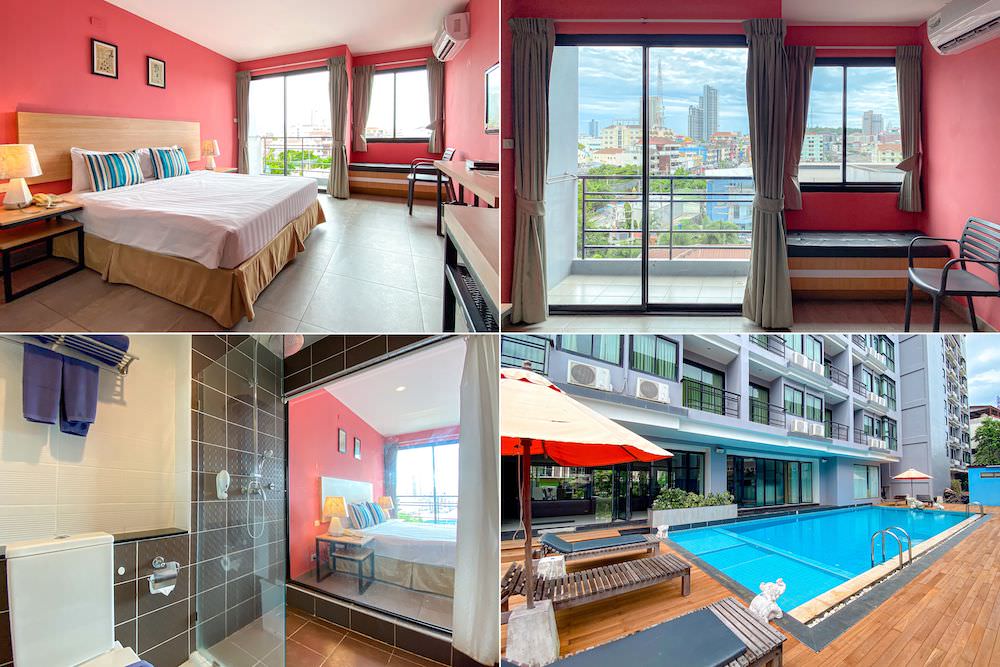 ヴォーグパタヤ(Vogue Pattaya)の客室とプール