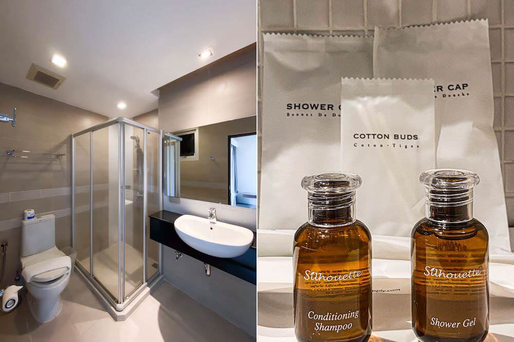 エイプリル スイーツ(April Suites Pattaya)の客室シャワールームとアメニティ